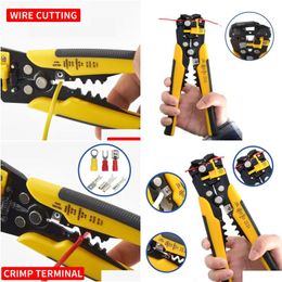 Pliers Crimper Cutter Adjustable Wire Stripper Mti-Functional Strip Crim Pliers Terminal Hand Tool Drop Delivery Home Garden Tools Han Otm8G