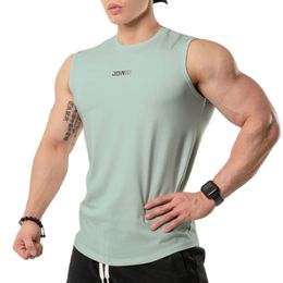Gym Fitness Tank Tops Men Bodybuilding Workout Cotton Sleeveless Shirt Male Summer Casual Singlet Undershirt Sport Clothing 240329