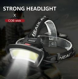 8000LM COB Powerful Led Headlamp Waterproof Head Light USB Rechargeable 4 Modes Camping Torch Ligh 18650 Battery8992692