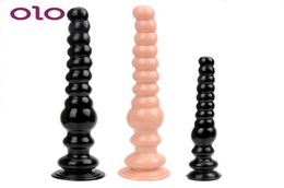 OLO Large Dildo Anus Backyard Anal Beads Prostate Massage Masturbation With Suction Cup Butt Plug Sex Toys For Woman And Men Y19107585005