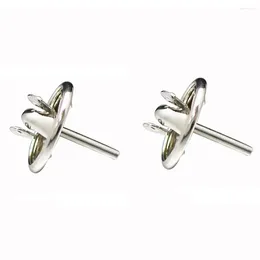 Brooches 2pcs 925 Sterling Silver Pin Back With Clutch For Brooch Making Pinback Buttons DIY Craft Jewelry