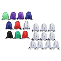 Shopping Bags 10 Pieces Drawstring Backpacks Polyester Gym Sport Bag For Swimming Sports Travelling Women Men Children