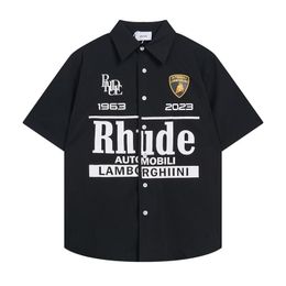 Classic Summer rhude t shirts men Couple Fashion Designer Polos Shirts Tshirt Men Po for Mens New Style High Quality Polo Shirt designer t shirt women W42I