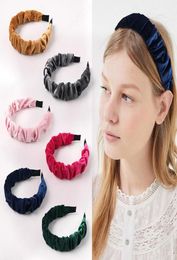 Ruched Velvet Fur Headband Winter Plated Turban Headband For Women Hair Bezel Simple Hairband NonSlip Turban Hair Accessories8638604