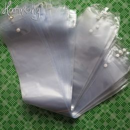 30pcs PVC Packaging For Weave Hair Packaging Bags with top hanger and bottom button durable quality 240314