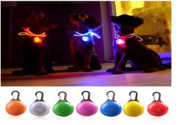 fast ship LED Flashlight Dog Cat Collar Glowing Pendant Night Safety Pet Leads Necklace Luminous Bright Decoration Collars For Dog5608193