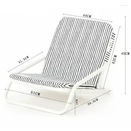 Camp Furniture Striped Canvas Small Recliner Aluminium Alloy Folding Outdoor Beach Chairs With Straps Camping Chair