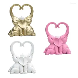 Candle Holders Elephant Wrap Tea Light Holder Couple Home Decorations Gift