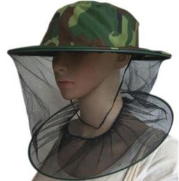 Camouflage Beekeeping Beekeeper Antimosquito Bee Bug Insect Fly Mask Cap Hat with Head Net Mesh Face Protection Outdoor Fishing E9014359