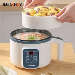 Mini Rice Cooker Household Pot Multifunctional Rice Cooker with Steamer SingleDouble Layer Non-Stick Electric Cooker EU Plug 240313