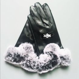 Genuine lambskin bow gloves touch screen grey high grade sheepskin lady250c