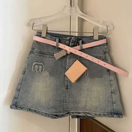 Jeans Luxury Brand Designer Womens Clothing American Sweetheart Denim Shorts Fashion Miniskirt Embroidered Letters trousers 7IQ9