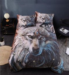 Animals 3D Printed Fleece Fabric Bedding Suit Quilt Cover 3 Pics Duvet Cover High Quality Bedding Sets Bedding Supplies Home Texti6911330