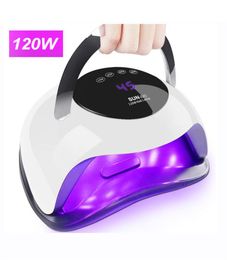 120W High Power Nail Dryer Fast Curing Speed Gel Light Nail Lamp LED UV Lamps For All Kinds of Gel With Timer And Smart Sensor234y8015056