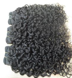 brazilian curly hair weft curl weaves unprocessed natural black Colour human extensions can be dyed 1piece3577459