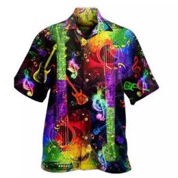 2023 Mens Hawaiian Shirt Party Beer Harajuku Extra Large Shirt Fashion Printed Short Sleeve Beach Top