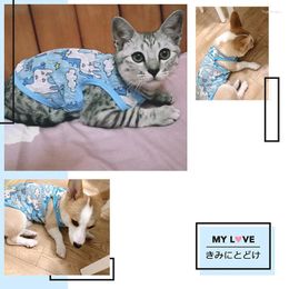 Dog Apparel Pet Clothes Spring Dress Thin Sweatshirt Breathable Sun Protection Clothing Vest Wholesale Cat Costume