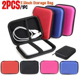 Storage Bags 2/1PC 2.5 Inch HDD Box Bag Case Portable Hard Drive For External Protection Black/Red/Blue