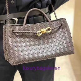 Top original quality Bottgss Ventss Andiamo shoulder bags online shop Old Money Style New Woven Tote Bag Shopping Leather One Should With Real Logo