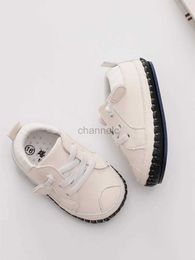 First Walkers Childrens shoes autumn babies girls and boys first step in baby shoes leather shoes with soft edges socks childrens shoes 240315