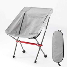 Camp Furniture Outdoor Folding Chair for AdultPicnic Portable Moon ChairLightweight Aluminium Frame Camping chair for Beach Hiking Hunting YQ240315