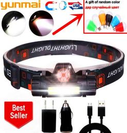 Rechargeable 12000lm Powerful Headlight Xpecob Usb Headlamp Builtin Battery Head Light Waterproof Head Torch Camping Lamp6648797