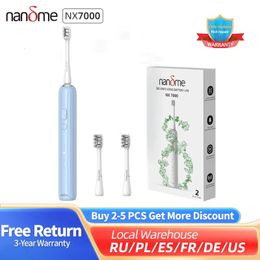 Nandme Electric Toothbrush Ultrasonic NX7000 IPX7 Waterproof Smart Toothbrush 365 Days Strong Endurance 15x Cleaning Mode 240301