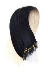 Whole 300Slot Micro Loop Ring Hair Extensions 1gs 300g 100 Ombre 1B30 Brazilian Remy Human Hair Straight Piece Fast Deliv3777442