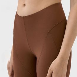 AL Leggings 2024 New LLUU Women Three-dimensional Patchwork Exercise Yoga Pants Skincare Nude High-waist Hip-lift Slimming