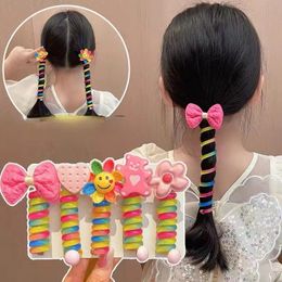 Good-looking Hair Phone Wire Scrunchie Braided Hair High Rope Leather Band Ponytail Hair Rope Durable Hair Accessories