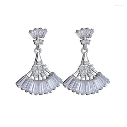 Stud Earrings Bettyue Brand Cubic Zircon White Needle Personality Jewellery For Woman Gothic Style Wedding Party Gifts