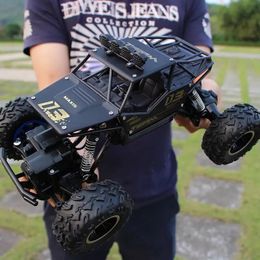 1 16 4WD RC Car With Led Lights Radio Remote Control Buggy Off-Road Control Trucks Boys Toys for Children 240308