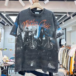 High Street Tees T-Shirts Mens Eur Size Oversized Painted Shirt Suprior Printed US Size Tshirts Real Pics