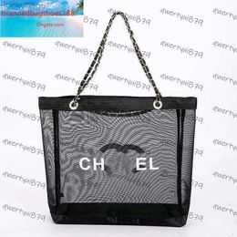 Designer Handbag Single shoulder shopping bag fashion hollowed out transparent Mesh beach Ladies large capacity Tote Makeup designer