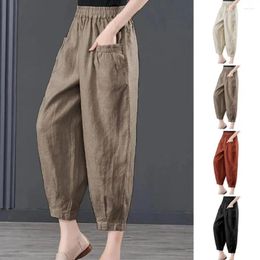 Women's Pants 2024 Summer Casual Loose Oversize Fashion High Waist Pocket Solid Colour Versatile Simple Hooded Lantern