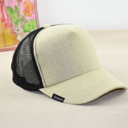 Big Head Man Plus Size Baseball Cap Men Summer Mesh Sun Hat Women Cool Linen Snapback Hats 58-64cm 201023240j