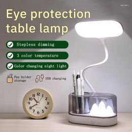 Table Lamps Professional Student Eye Protection Desk Lamp USB Fast Charging Double Switch Mode Three Color Temperature