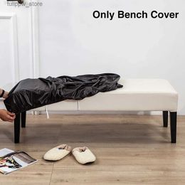 Chair Covers Waterproof Kitchen Dining Room Bedroom Elastic Furniture Protector Chair Soft Stretch Slipcover Washable PU Leather Bench Cover L240315