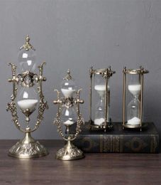 Europe Hourglass Timer 1530Min Clock Sand MetalGlass Decorative Sand Hourglasses For Desk Decoration A063 H09224099008