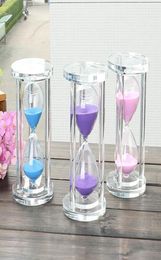 153060 minutes cylindrical crystal hourglass mini timer glass crafts Valentine039s Day creative gifts5638144