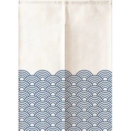 Curtains Japanese Style Splited Door Curtain Partation Blackout Room Divider Double Opening Door Curtain Lzakaya Restaurant