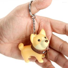 Keychains Doll Trinkets Animal Gift Holder Bull Figure PVC Dog Keychain Key Ring For Car Accessories Hand-painted