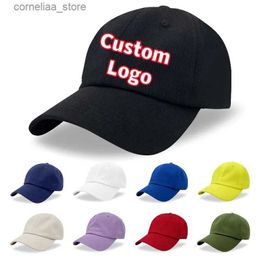 Ball Caps Custom Embroidery Baseball Cap For Men Woman Snapback Hat Fashion Adult Cotton Caps Unisex Plain VisorY240315