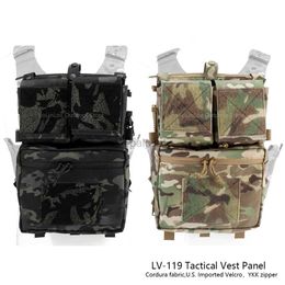 Tactical Vests Advanced Panel Tactical Backpack Plate Bottle Cover Bag Army Hunting Airsoft Vest Accessories for LV-119 Military Assault Vest 240315