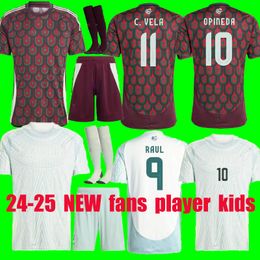 2024 MEXICO soccer jerseys home away RAUL CHICHARITO LOZANO DOS SANTOS shirts Men and kids sets uniform Top thailand quality 24-25 copa