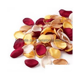 Decorative Flowers Wreaths Hand Made Artificial Silk Rose Petals Flower For Wedding Party Favours Marriage Decoration Valentine Dro Dhjpv