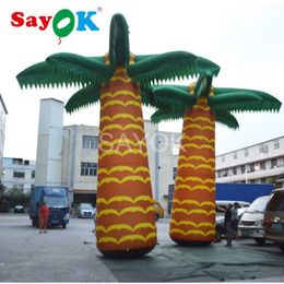 卸売Sayokの巨大なインフレータブルココナッツパームツリー8MH（26フィート）13色のヤードデコレーション広告プロモーションイベント用のLEDライト付き