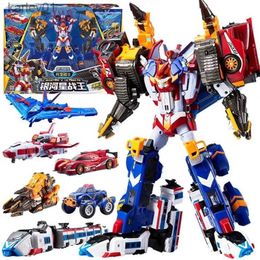 Transformation toys Robots 6 IN 1 Master V Ultimate Tobot Transformation Robot to Car Toy Korea Cartoon Brothers Anime Tobot Deformation Car Airplane Toys yq240315