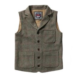 Tactical Vests MJ-0003 read description! Asian Size Vintage 70% wool 480 GSM mens casual vest 240315