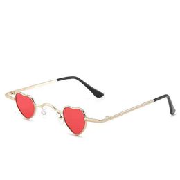 2024 Mini Fashion Crown Prince Mirror Male Trendy Hip Hop Love Funny Small Frame Personalised Sunglasses Female